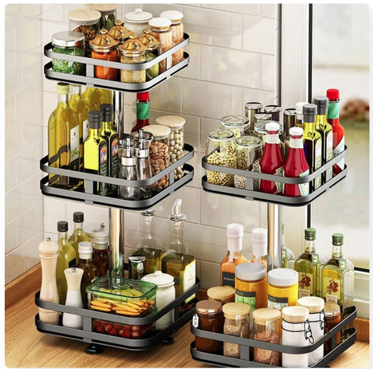 Étagère de rangement multifonctionnelle rotative à 360° Noxord